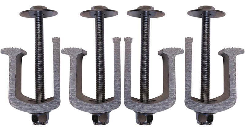 JQuad (4 Pack) Easy Mount - Truck Tool Box Clamps - Aluminum Tie Downs - Image 1